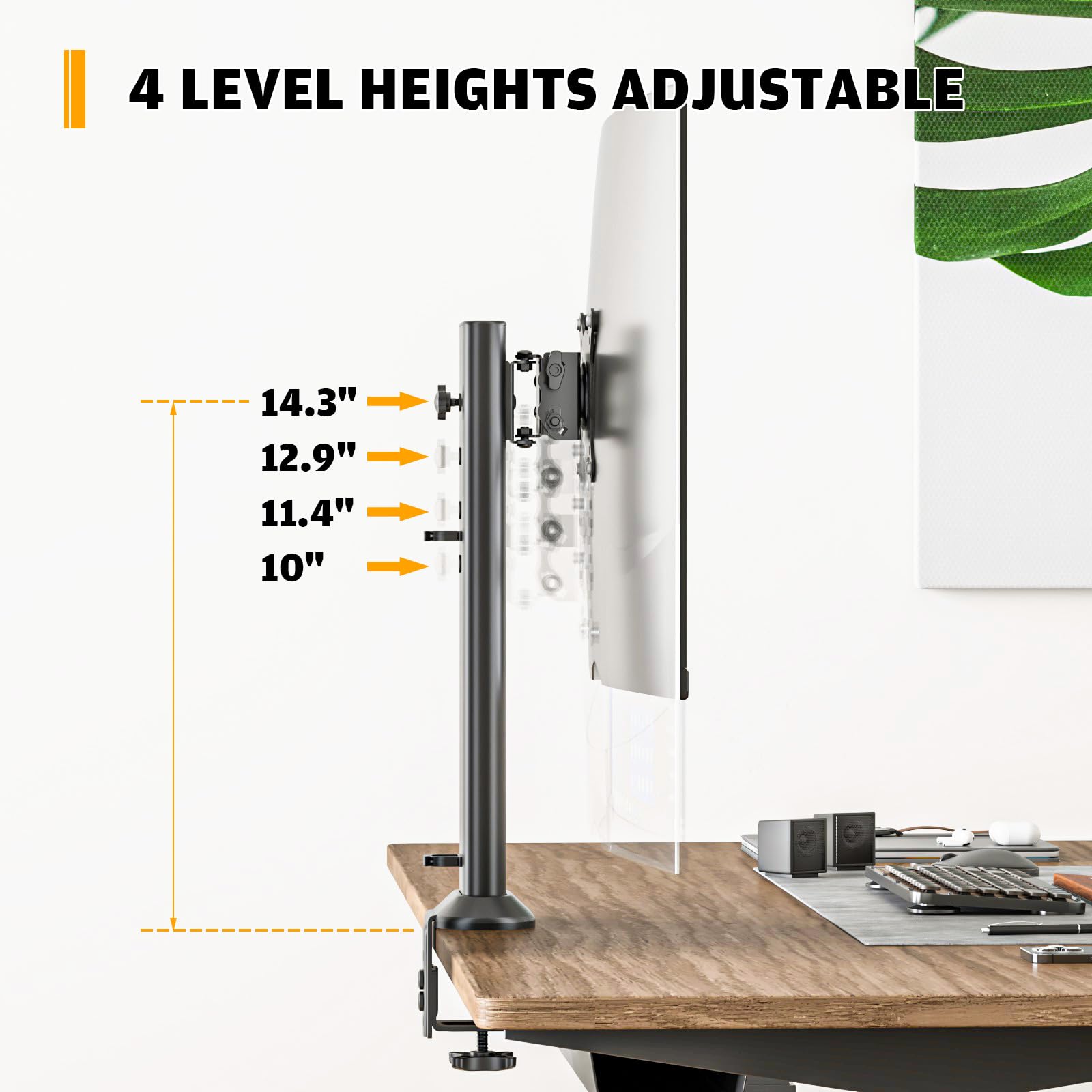 4 LEVEL HEIGHTS ADJUSTABLE

14.3"
12.9"
11.4"
10"