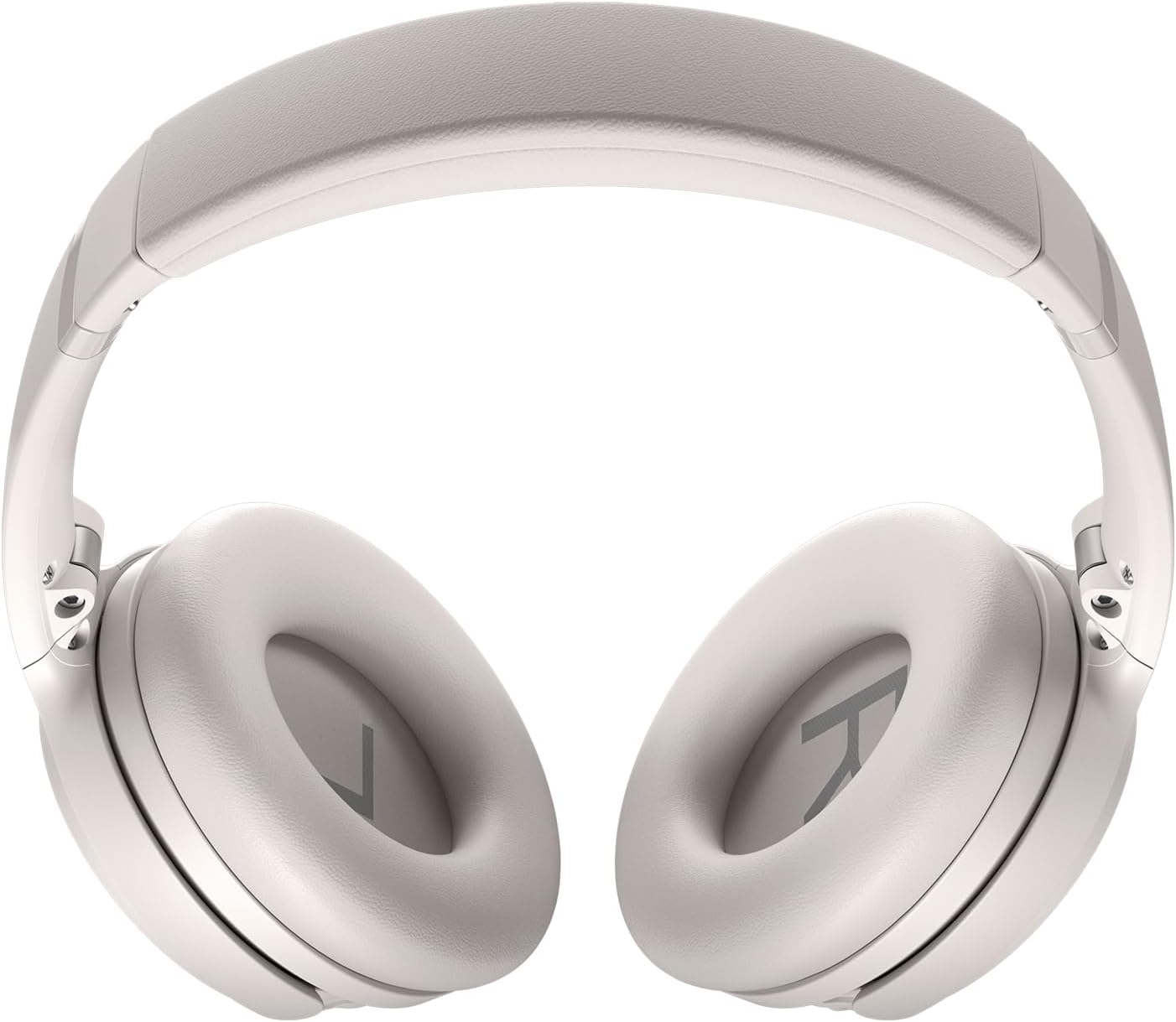 Angle. Bose - Bose QuietComfort Headphones Bundle with Fast Charger - Wireless Bluetooth Over-Ear Noise Cancelling (White).