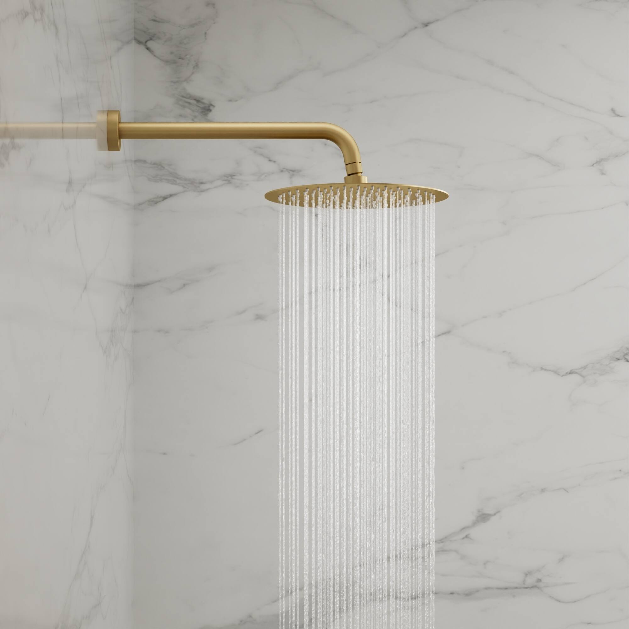 Alt View 7. GRANDJOY - Modern Anti-Scald Multifunction Shower System with Adjustable Slide Bar and Fingerprint-Resistant Finish - Brushed Gold.