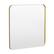 Angle. LOVMOR - Tempered Glass Rounded Rectangle Framed Wall-Mounted Bathroom Vanity Mirror - 36" x 36" - Gold.