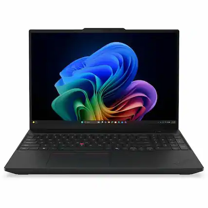 Front. Lenovo - Lenovo ThinkPad T16 Gen 5 22AN0011US 16" Touchscreen Notebook - WUXGA - 60 Hz - AMD Ryzen 7 PRO Ryzen PRO 200 Series 250 - Black.