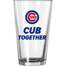 Logo Brands - Chicago Cubs 16oz. Team Slogan Pint Glass - Multicolor