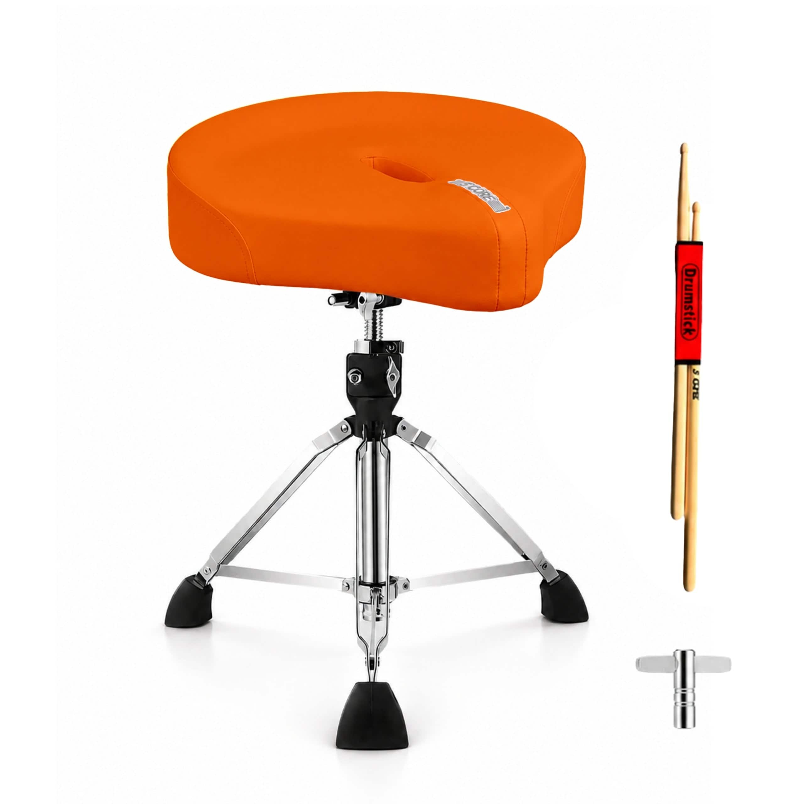 "5 CORE - Drum Throne w 4.5"" Padded Stool Adjustable Drummer Chair - Orange" price history on PriceWatchPro