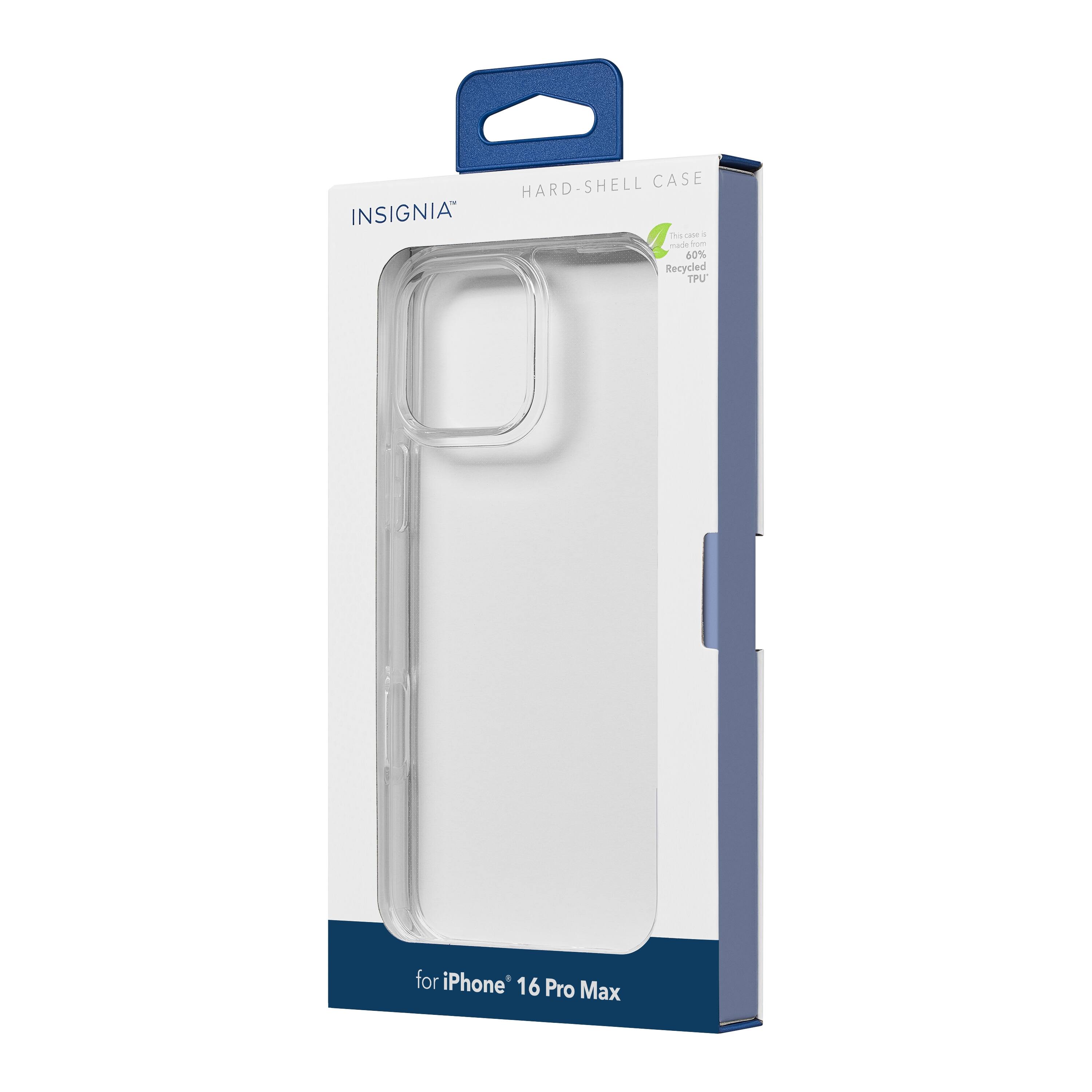 HARD-SHELL CASE  
INSIGNIA  
for iPhone 16 Pro Max  

The case is made with 60% Recycled TPU