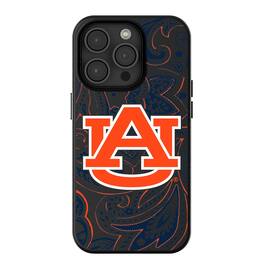 Keyscaper - NCAA - Auburn Tigers Paisley iPhone Magnetic Bump Case - 14 - Black