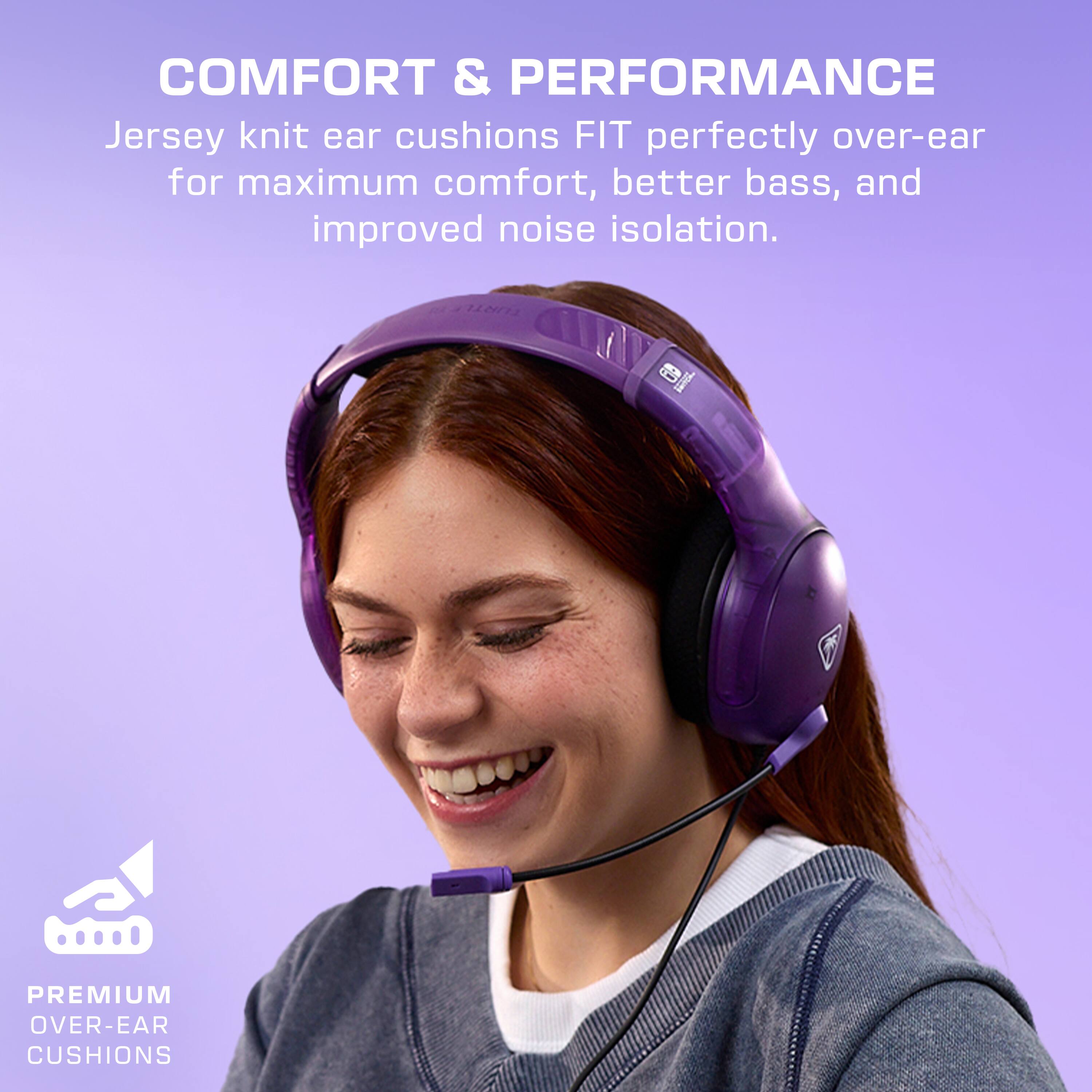 Premium Over-Ear Cushions: Jersey knit ear cushions fit perfectly over-ear for maximum comfort, better bass, and improved noise isolation.