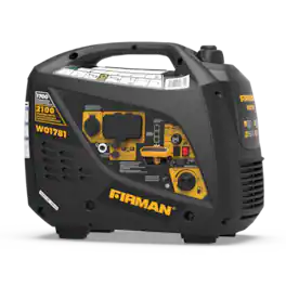 Firman - W01781 Recoil Start 120V RV Ready 2100-Watt Gasoline Inverter Portable Generator - Black/Gold