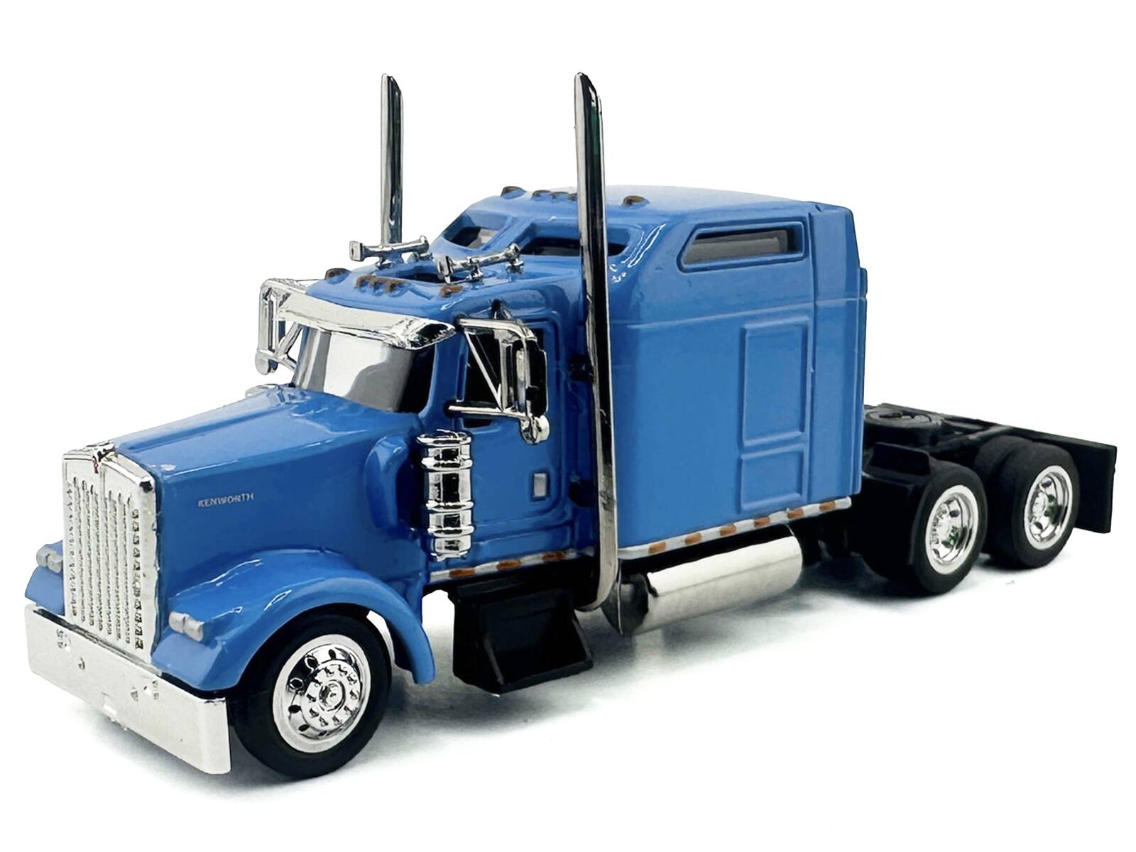 Alt View 1. HO Logistics Replicas - Kenworth W900L Truck Tractor with Sleeper Cab Baby Blue 1/87 (HO) Scale Plastic Model Car by HO Logistics.
