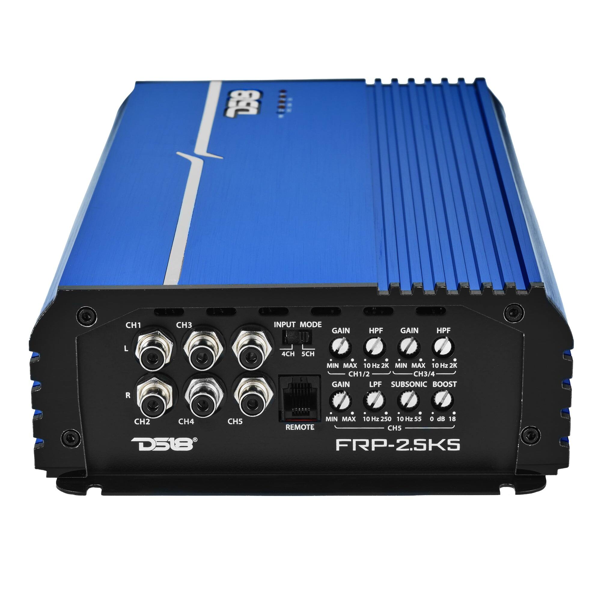 D59  
CH1  
CH3  
INPUT MODE GAIN  
HPF  
GAIN  
HPF  
L  
4CH 5CH  
R  
MIN MAX 10Hz2K MIN MAX 10Hz2K CH1/2 CH3/4  
GAIN LPF SUBSONIC BOOST  
CH2 CH4  
D518  
CH5  
0 4 MIN MAX 10Hz250 10Hz55 0 dB 18 REMOTE CH5  
FRP-2.5KS