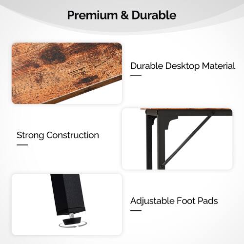 Premium & Durable

- Durable Desktop Material
- Strong Construction
- Adjustable Foot Pads