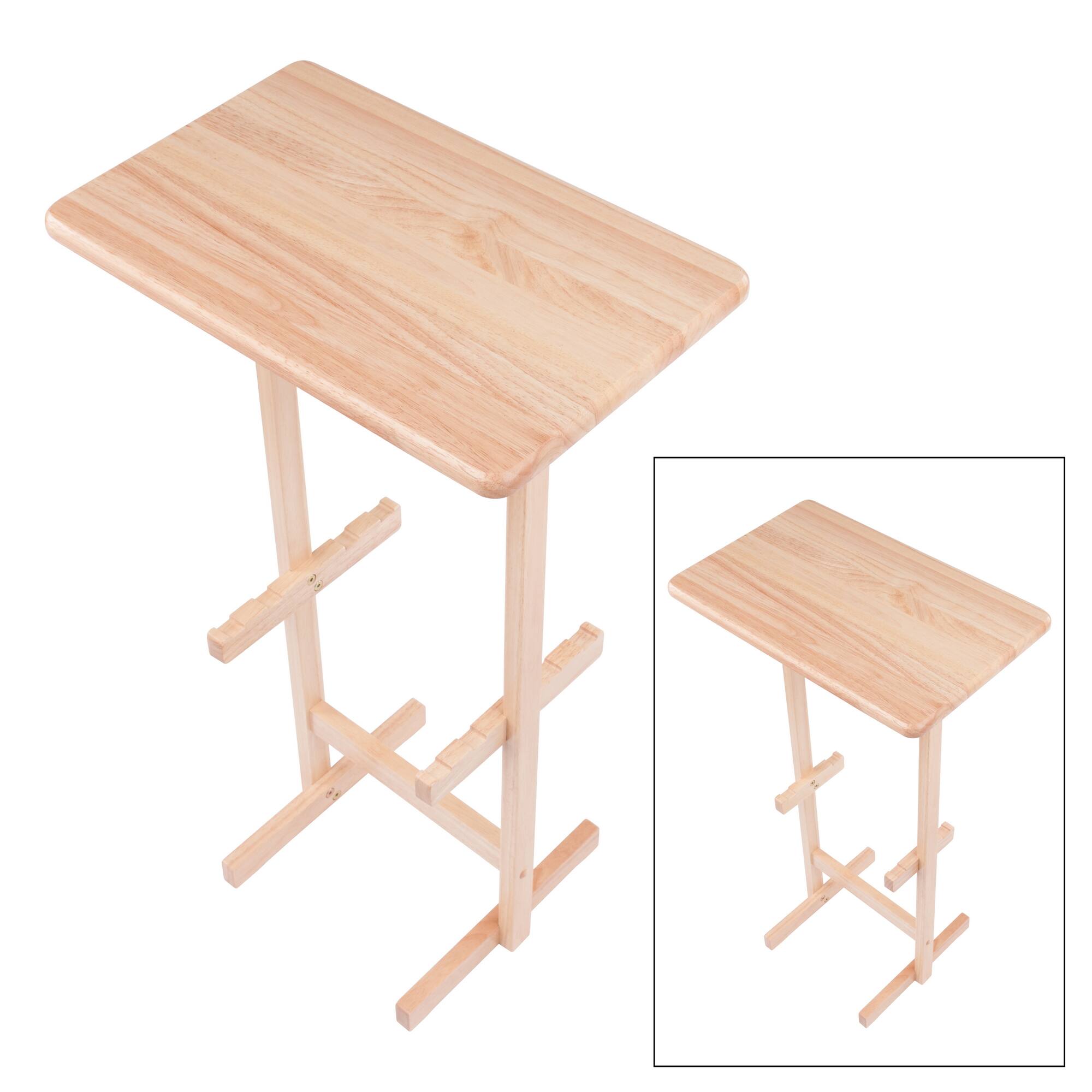 Alt View 3. Winsome Wood - Riley Snack Table Rack - Natural.