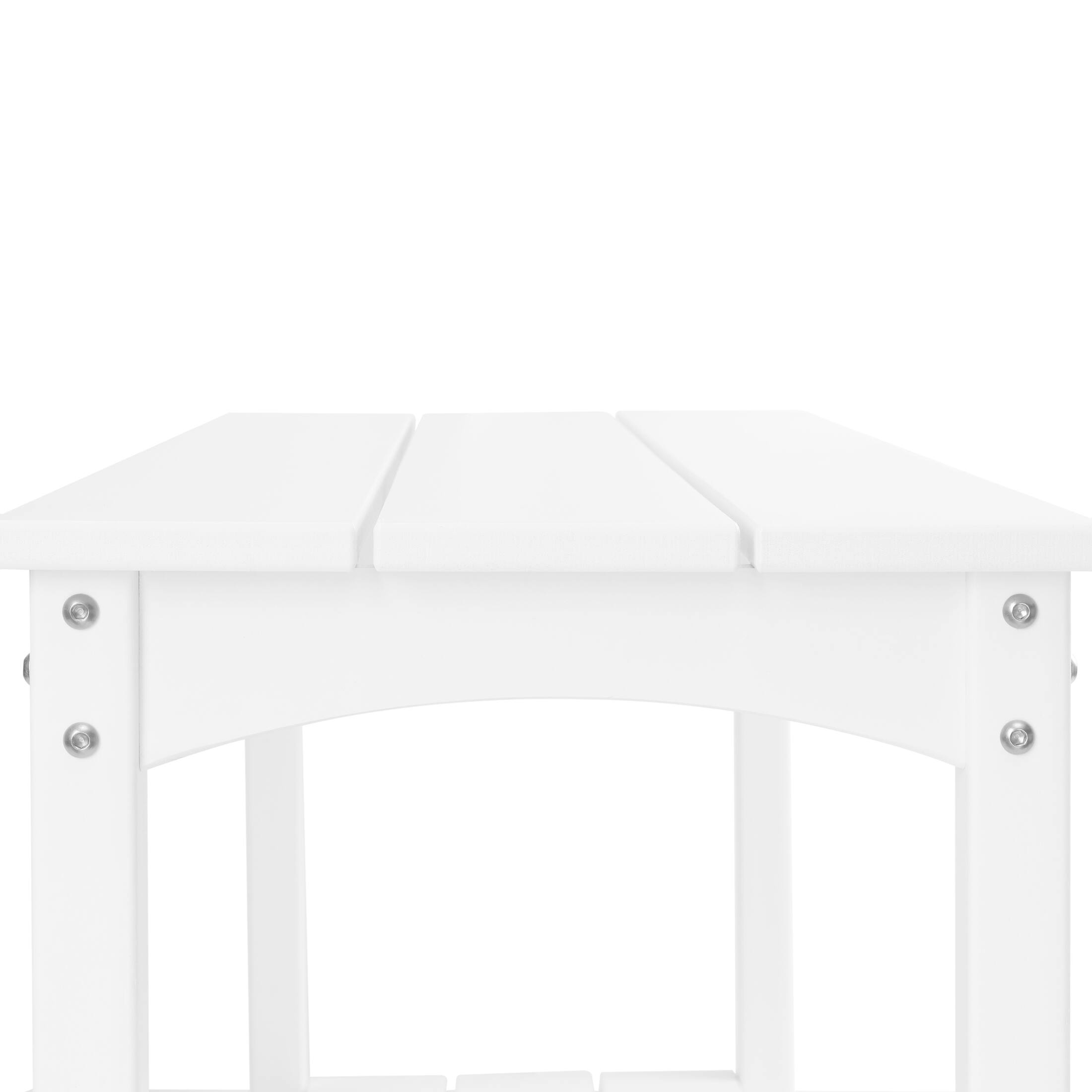 Alt View 5. WestinTrends - WestinTrends Malibu 55" Outdoor Patio HDPE Adirondack 2-Tier Shelf Console Table - White.