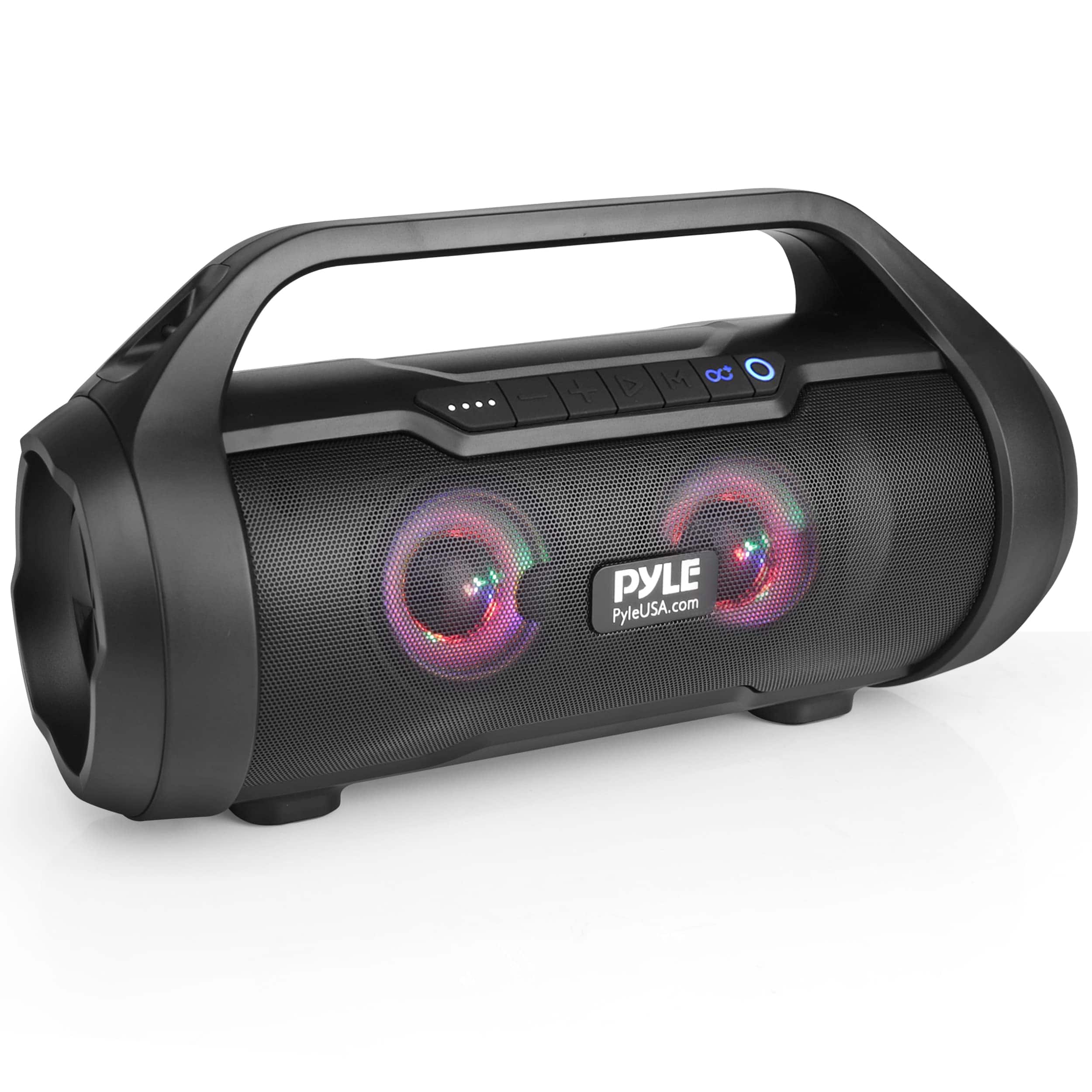 Pyle - Wireless Portable Bluetooth Boombox Speaker - Black