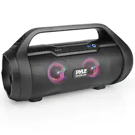 Pyle - Wireless Portable Bluetooth Boombox Speaker - Black