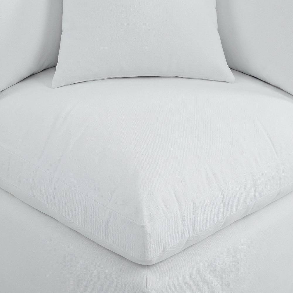 Alt View 1. Outdoor Escape - Outdoor Patio Corner Chair With Cushioned Seating And Sturdy Frame - White.