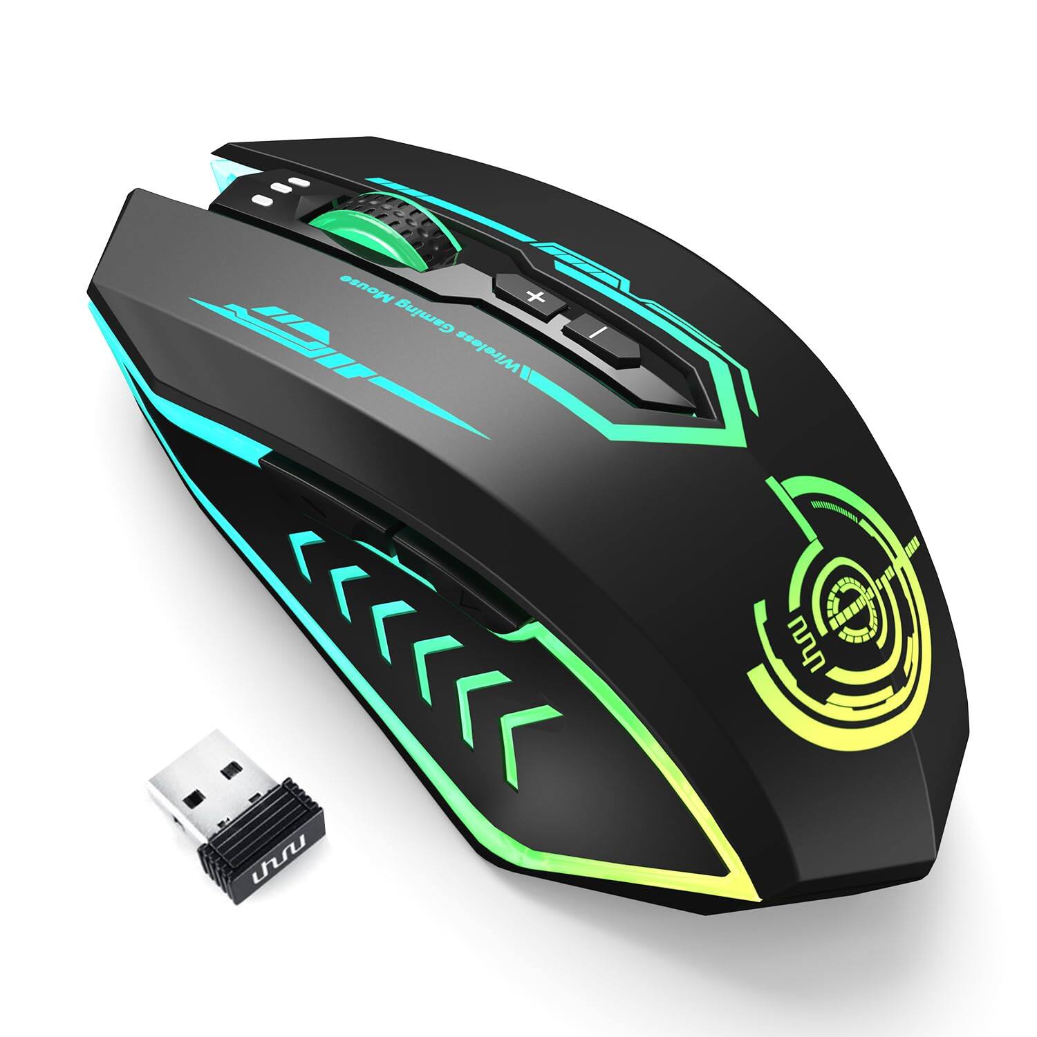 PO3TICJUNKI3 - Gaming Mouse Up To Rechargeable -c With Buttons Dynamic Led Color Mmo Rpg Laptop Compatible Windows - Wired - Black