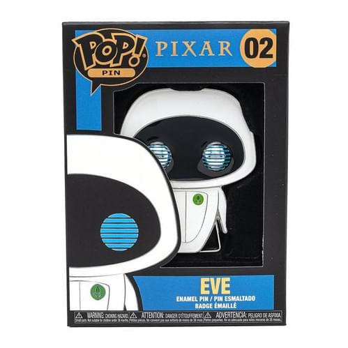 POP! PIXAR 02 PIN  
EVE  
ENAMEL PIN / PIN ESMALTADO  
BADGE EMAILL A  
ATTENTION DANGER / TOUFFEMENT A / ADVERTENCIA: PELIGRO DE ASFIXIA