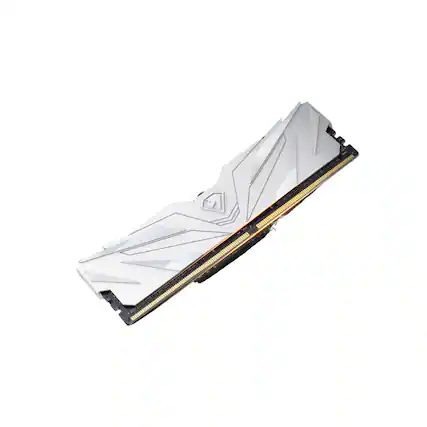 Front. Netac - 16GB DDR4 2666MHz Desktop Memory Module – Heat Spreader, Intel XMP 2.0, CL19 - White.