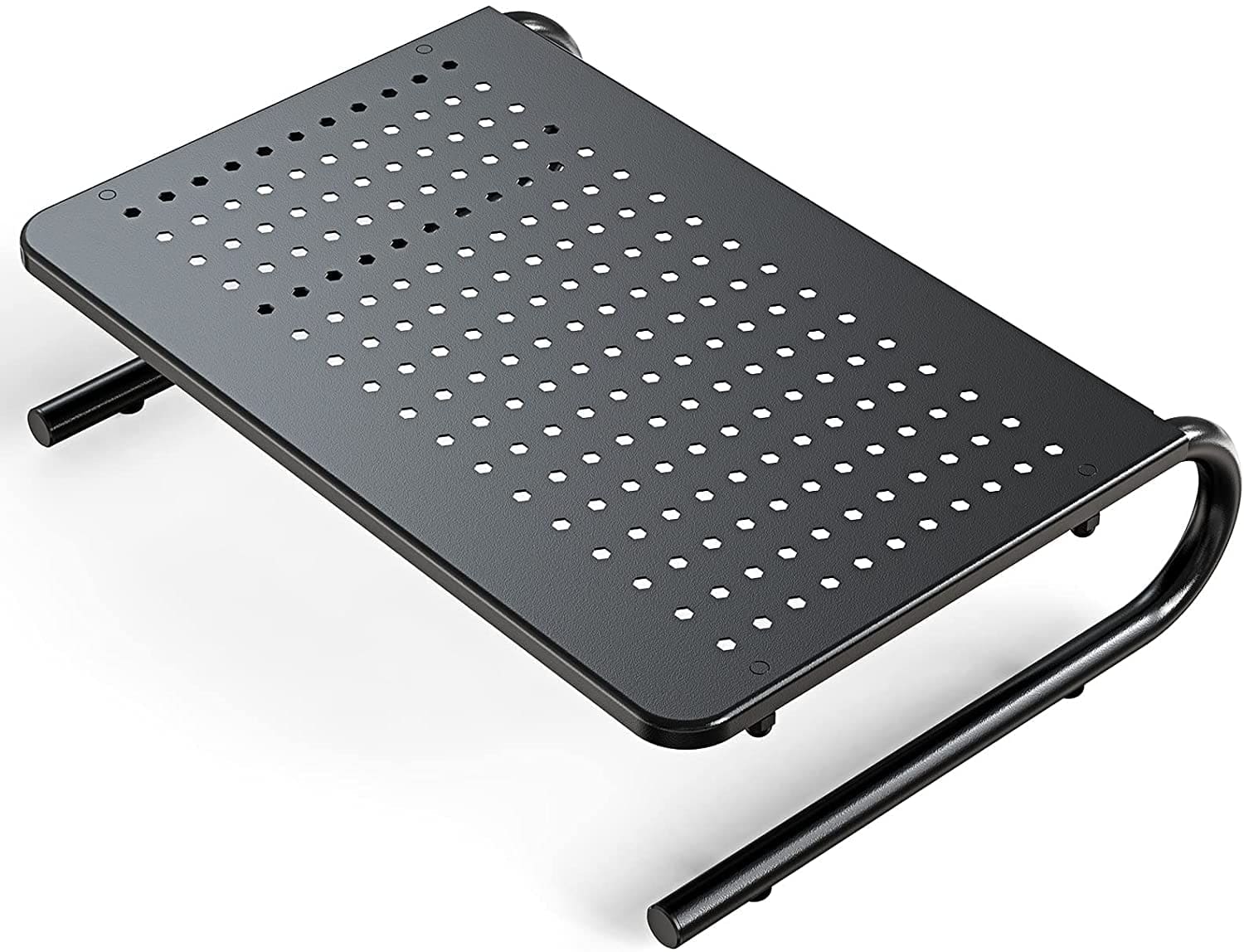 ThinkLink Electronic - Monitor Riser Desk Organizer Laptop Shelf vented Screen Computer Stand Printer Home Office - Black