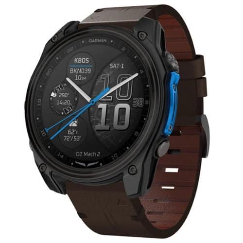 StrapsCo - Italian Leather Strap QuickFit 26 Watch Band For Garmin D2 Mach 2 – 51mm (Extra Short) - Espresso