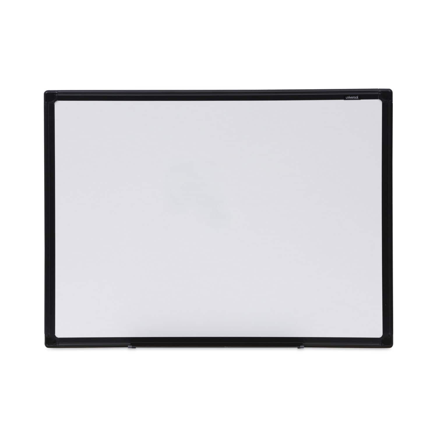 Universal - Design Series Deluxe Dry Erase Board, 24" x 18", White Surface, Black Anodized Aluminum Frame