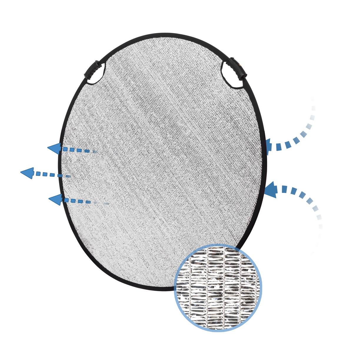 Alt View 2. Glow - Glow Collapsible Circular Wind Proof Reflector with Handles (52").