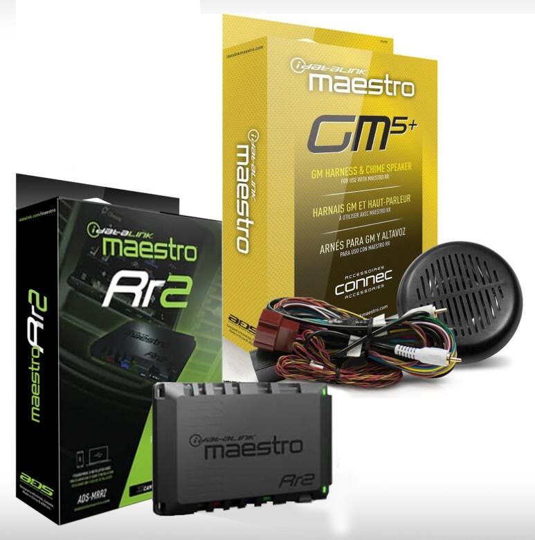 Maestro - RR ADS-MRR2 Interface Module + iDatalink HRN-RR-GM5 fits 2006 up GM - Black