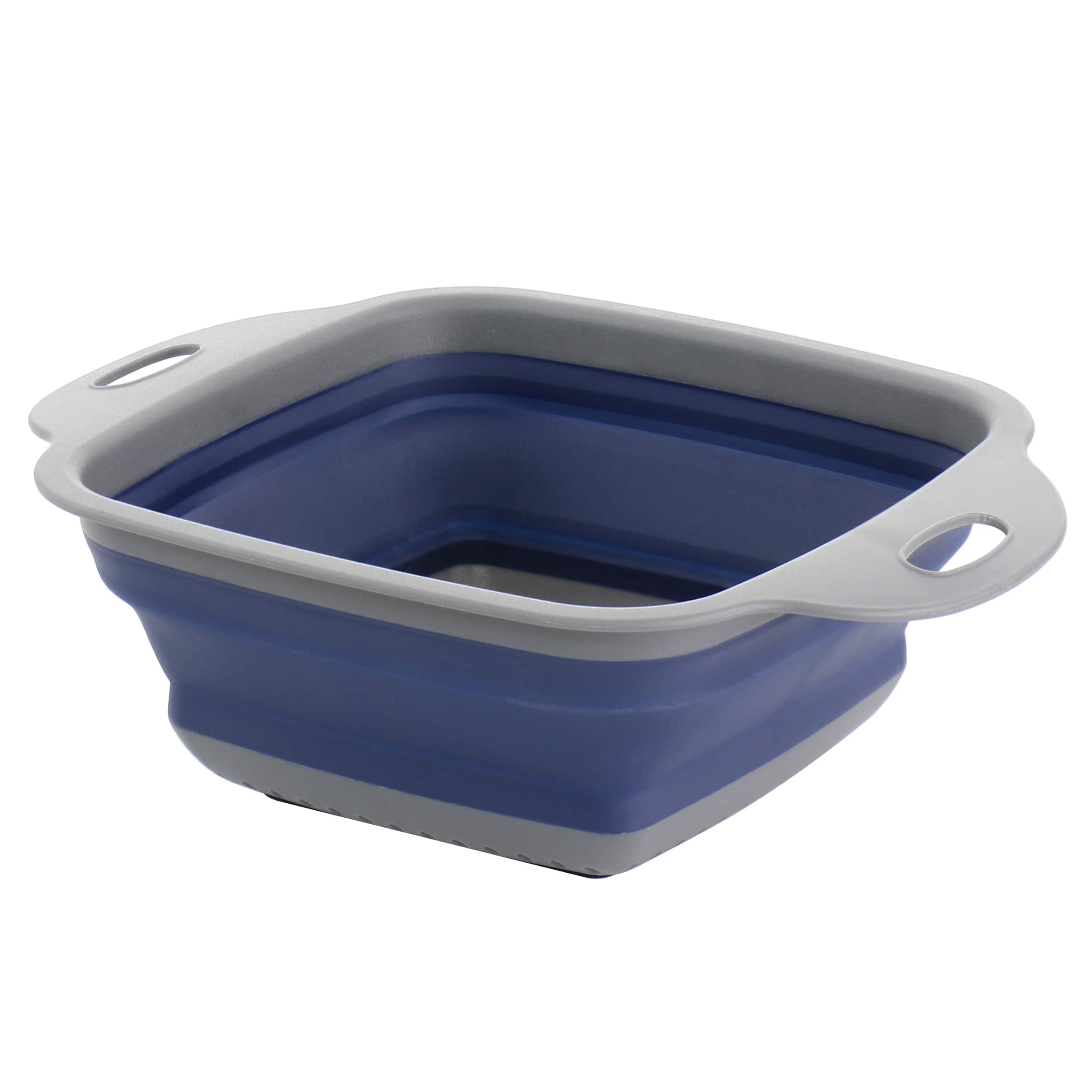 Oster - Bluemarine Collapsible Square Plastic Colander in Blue