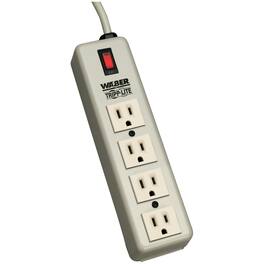 Eaton Tripp Lite Series Industrial Power Strip, 4-Outlet, 6 ft. (1.8 m) Cord, 5-15P, Lighted On/Off Switch - NEMA 5-15P - Unknown
