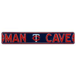 Authentic Street Signs - 6" x 36" Man Cave Steel Street Sign - Navy