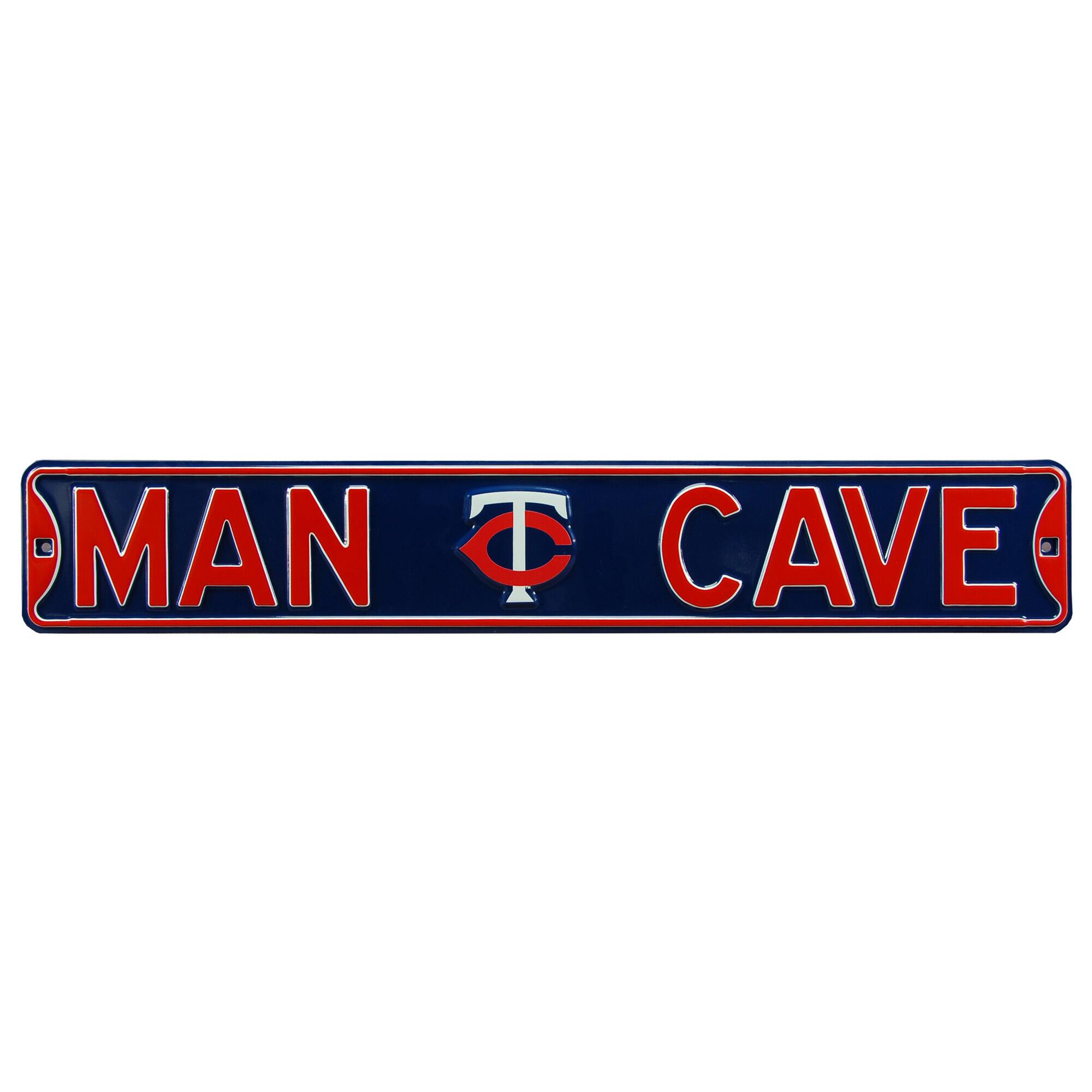 Navy 6" x 36" Man Cave Steel Street Sign