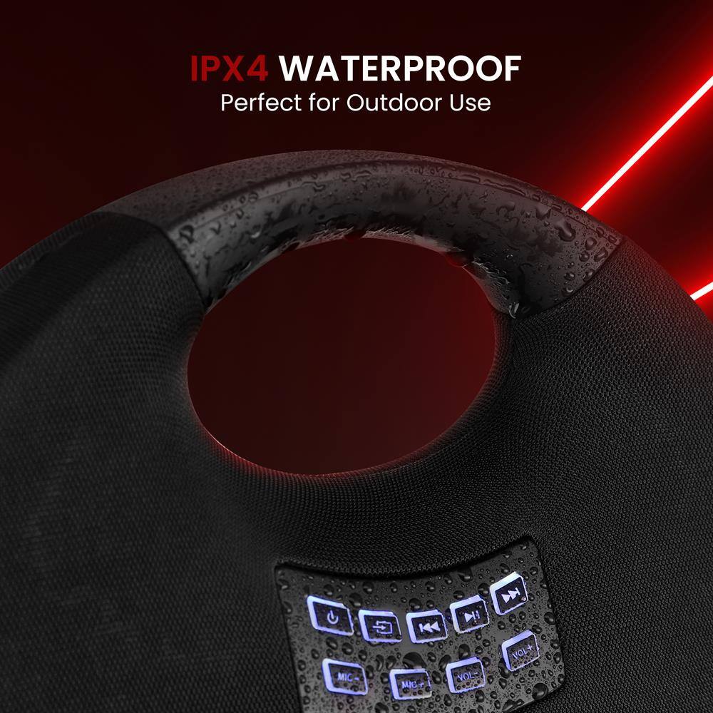 IPX4 WATERPROOF  
Perfect for Outdoor Use  

MIC  
K44  
VOL-  
VOL+