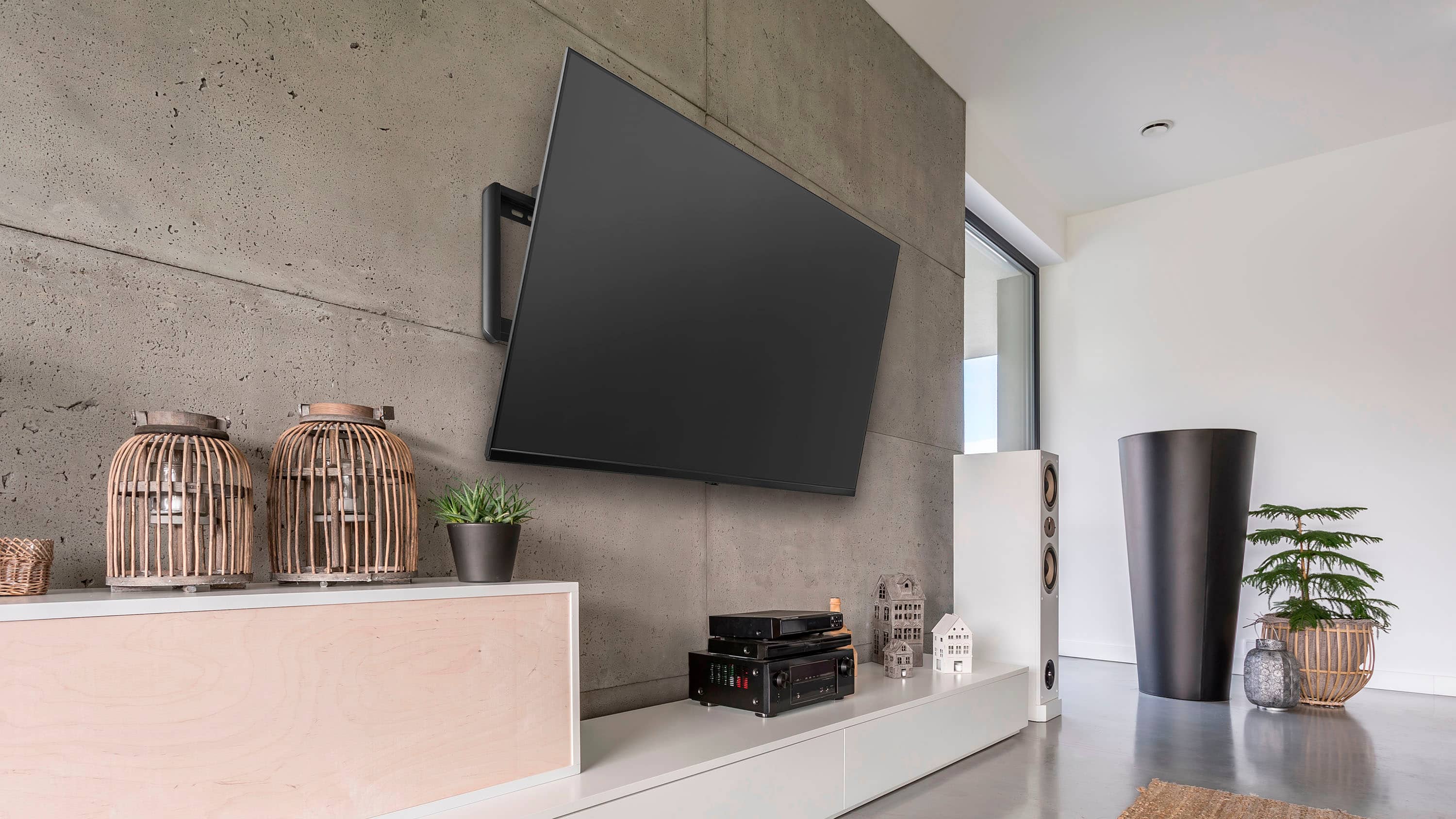 Alt View 2. Rocketfish™ - Extending Tilt TV Wall Mount for Most 50–100 in. TVs - Black.