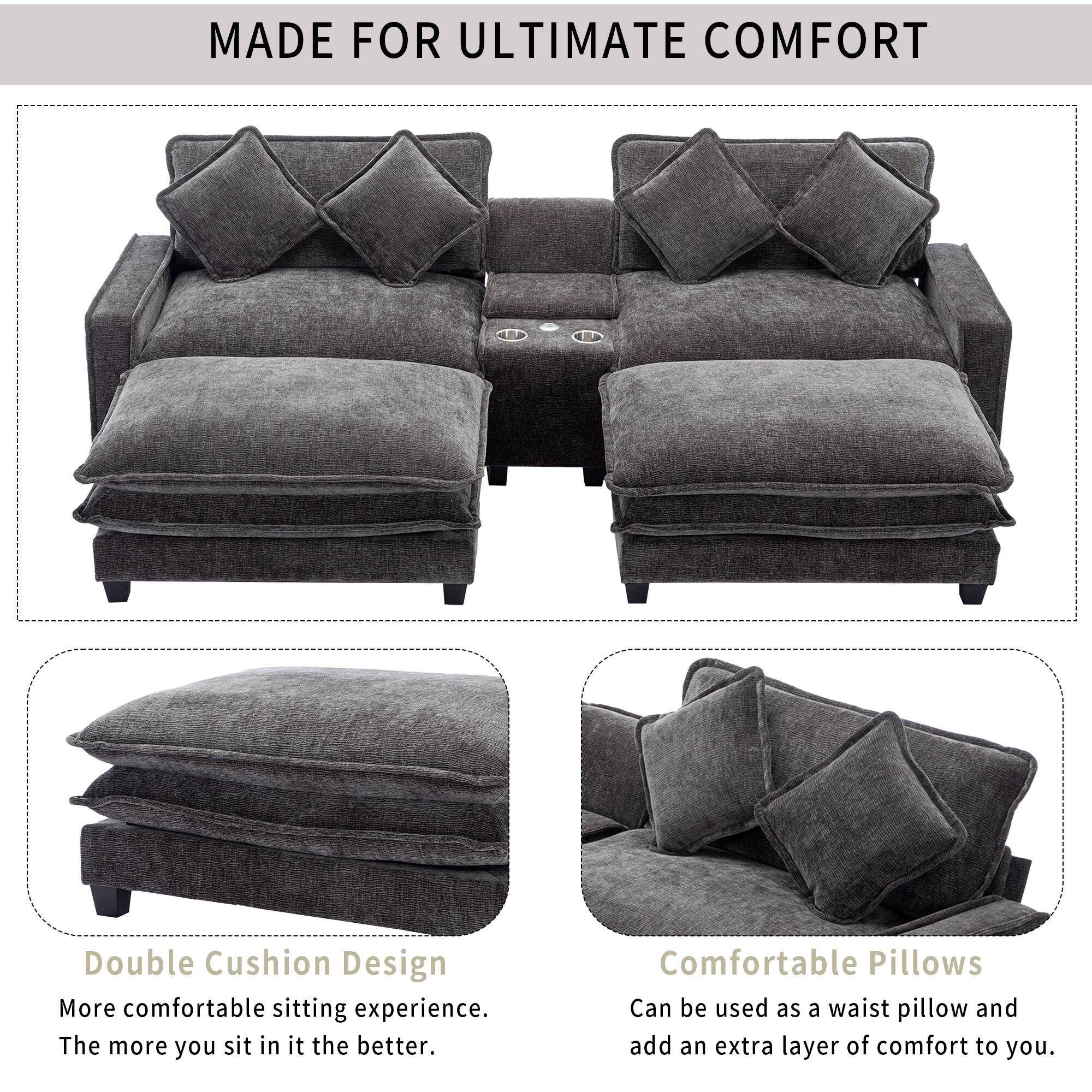 MADE FOR ULTIMATE COMFORT

Double Cushion Design
More comfortable sitting experience. The more you sit in it the better.

Comfortable Pillows
Can be used as a waist pillow and add an extra layer of comfort to you.