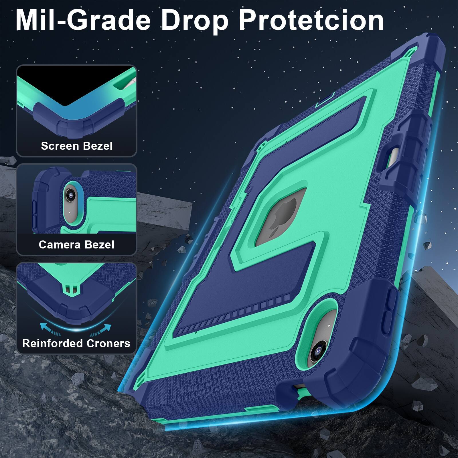 Mil-Grade Drop Protection

Screen Bezel

Camera Bezel

Reinforced Corners