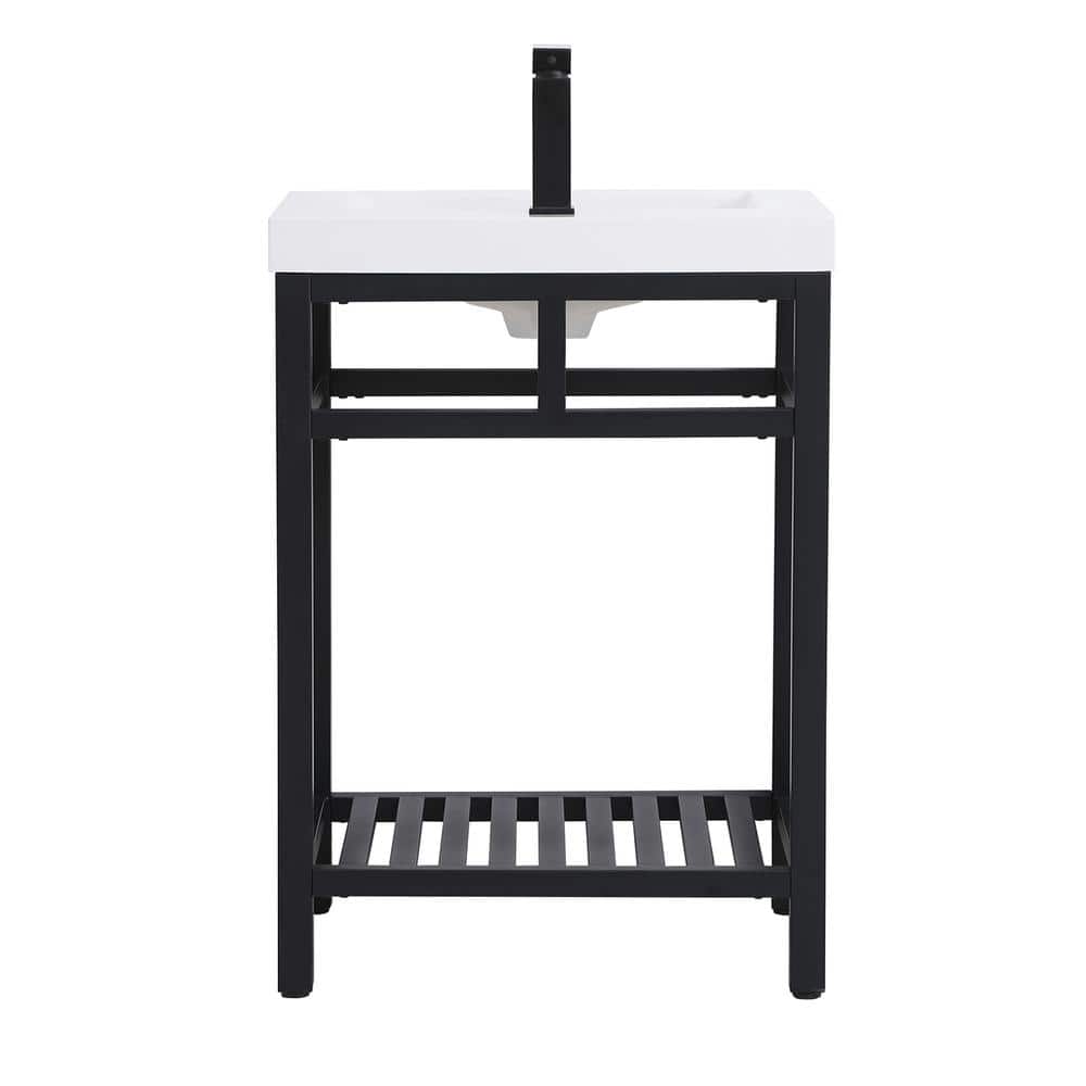 Elegant Kitchen and Bath - 24 inch Single Bathroom Metal Vanity - Black price history on PriceWatchPro