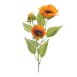 BreeBe - Fall Sunflower Spray (Set of 6) - Yellow, Green