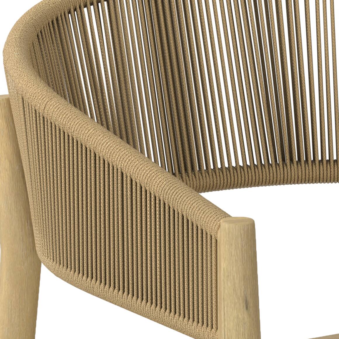 Alt View 6. Simpli Home - Bayshore SOLID ACACIA WOOD 28 inch Contemporary Outdoor Conversation Chair (Set of 2) , Fully Assembled - Natural.