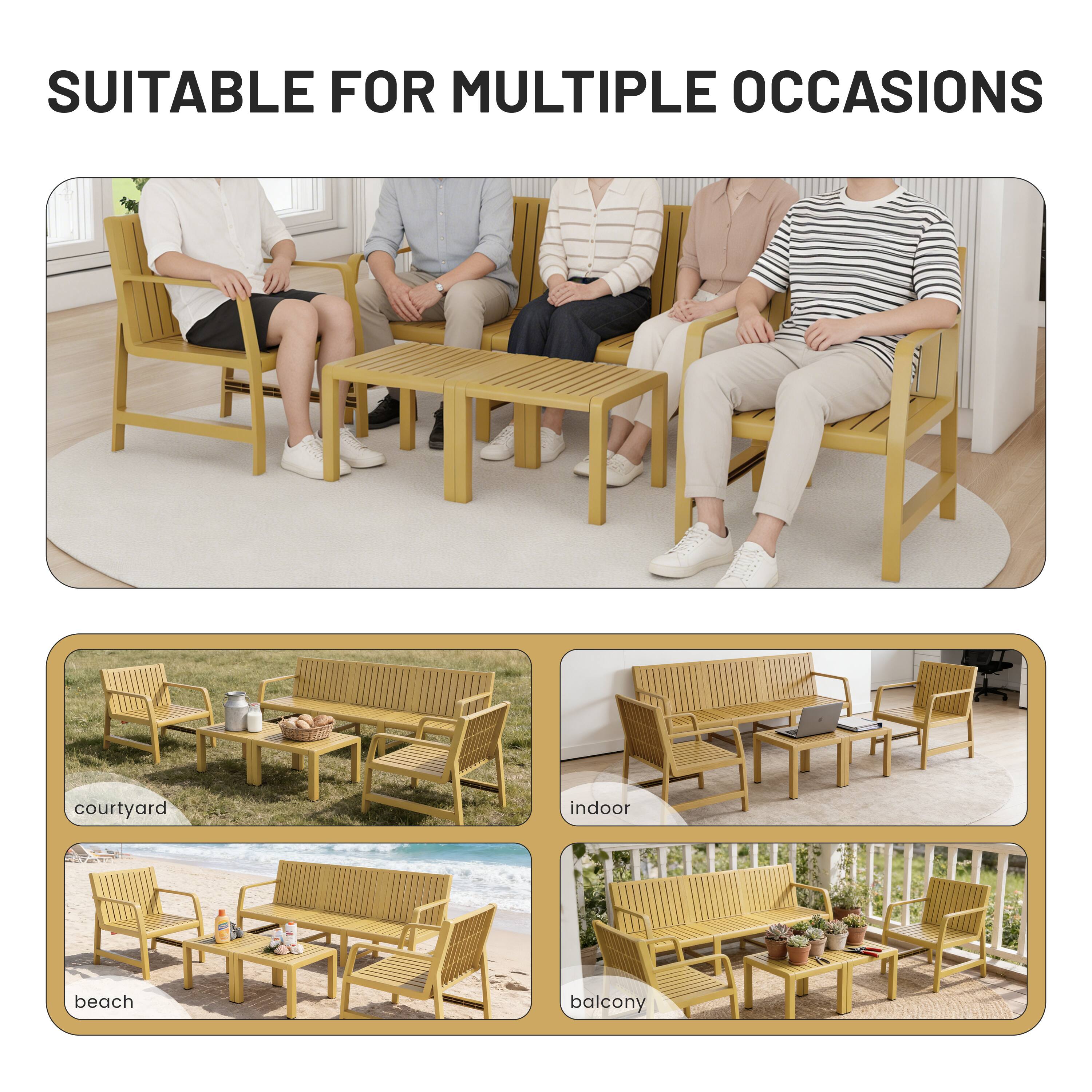 SUITABLE FOR MULTIPLE OCCASIONS

- courtyard
- indoor
- beach
- balcony