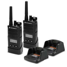Motorola Solutions - 2 x Motorola RMU2080d On-Site 2-Way Business Radio with Display - 2 Pack Bundle - Black
