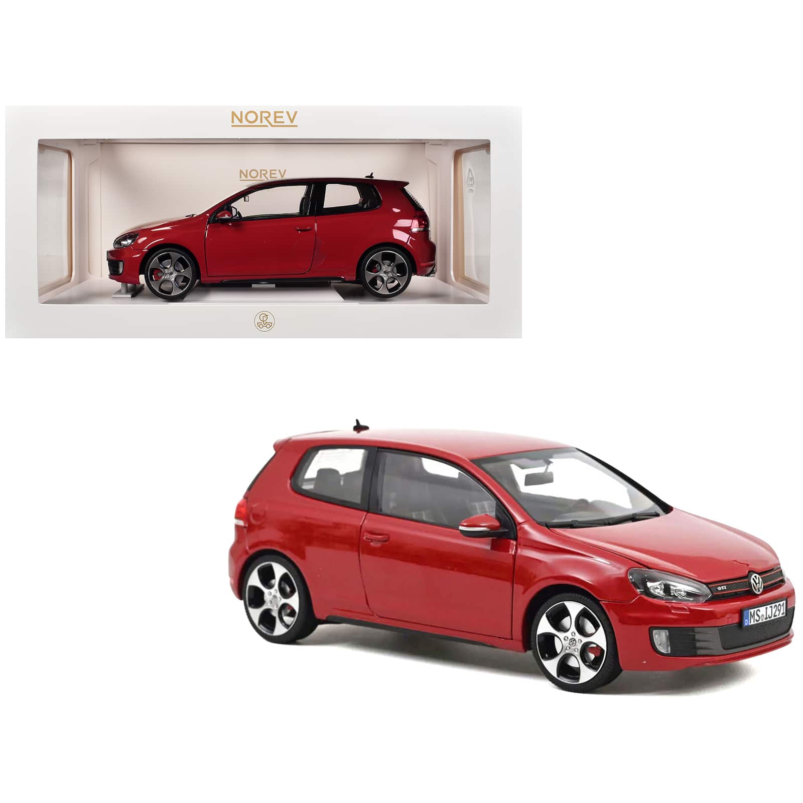 2009 Volkswagen Golf VI GTI Tornado Red 1/18 Diecast Model Car by Norev price history on PriceWatchPro