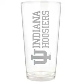 Great American Products - Indiana Hoosiers Etched 16oz. Vertical Rally Cry Pint Glass - Multicolor