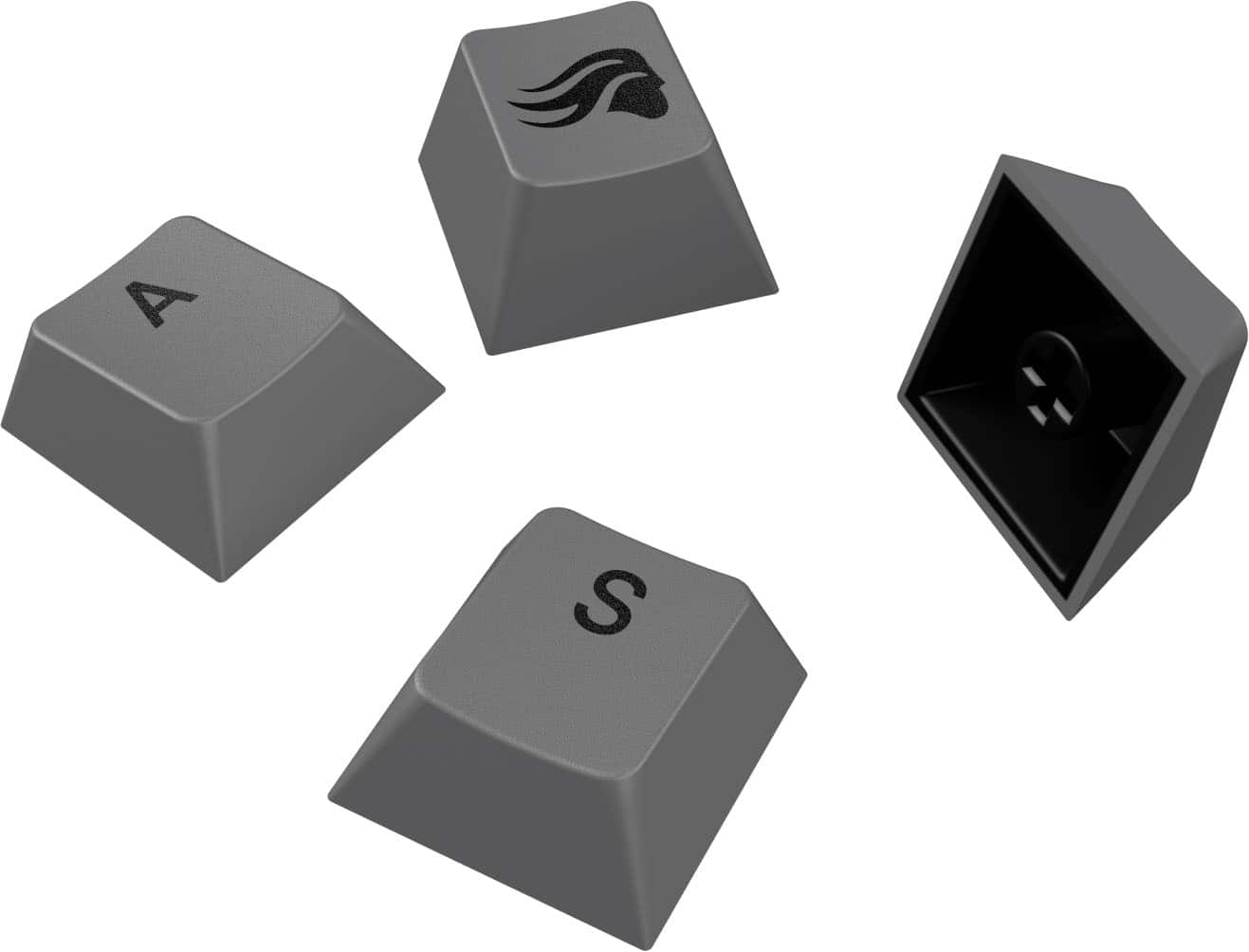 Alt View 11. Glorious - GPBT Basics Universal Keycap Set Compatible with Most 100% 85% 80% TKL 60% Compact 75% Mechanical Keyboards - Armor Grey.