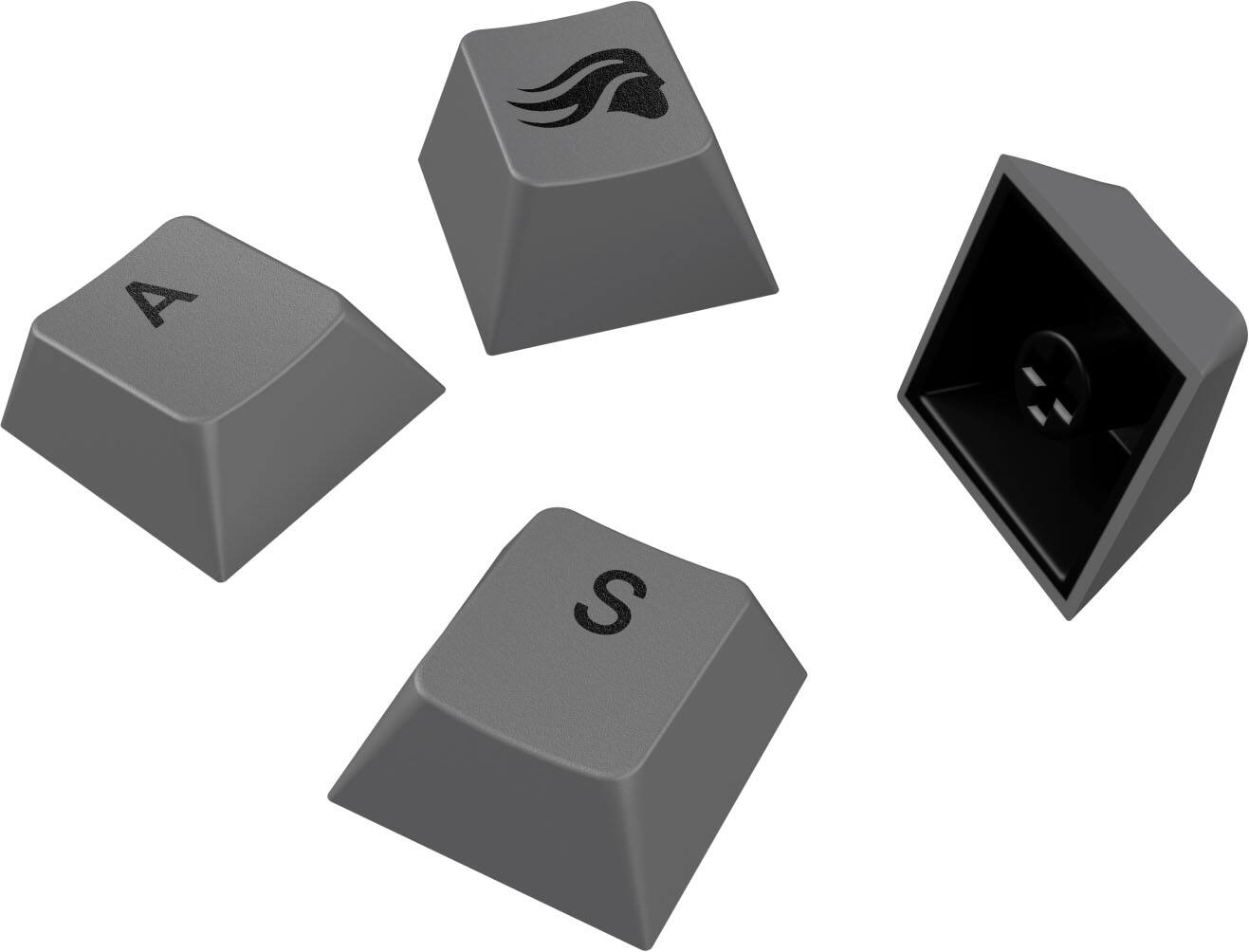 Alt View 11. Glorious - GPBT Basics Universal Keycap Set Compatible with Most 100% 85% 80% TKL 60% Compact 75% Mechanical Keyboards - Armor Grey.