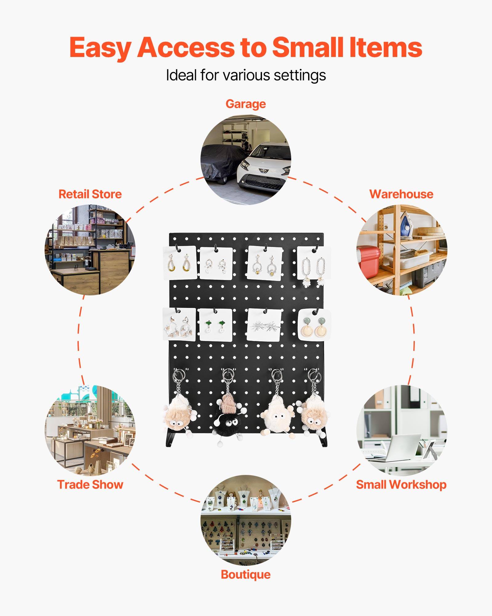 Easy Access to Small Items
Ideal for various settings
Garage
Retail Store
Warehouse
Trade Show
Small Workshop
Boutique