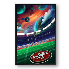 Sporticulture - San Francisco 49ers Galaxy Print Framed Art - Red