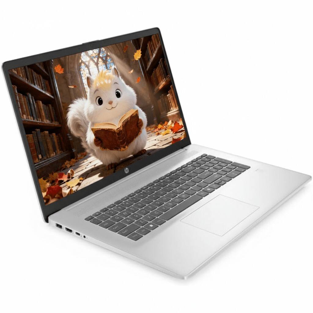 Alt View 2. HP - HP 17.3" HD Touch Laptop - Intel Core Ultra7 255U - 32GB RAM - 1TB SSD - BacklitKB - Fingerprint - Win 11 Pro - Blue.