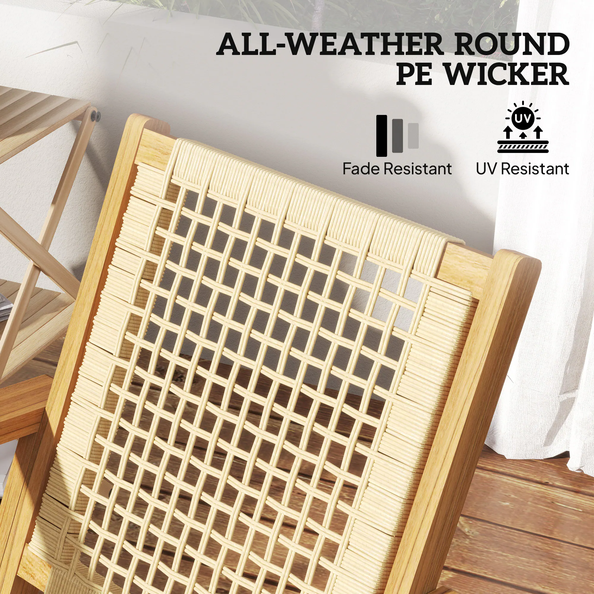 ALL-WEATHER ROUND PE WICKER Fade Resistant UV Resistant