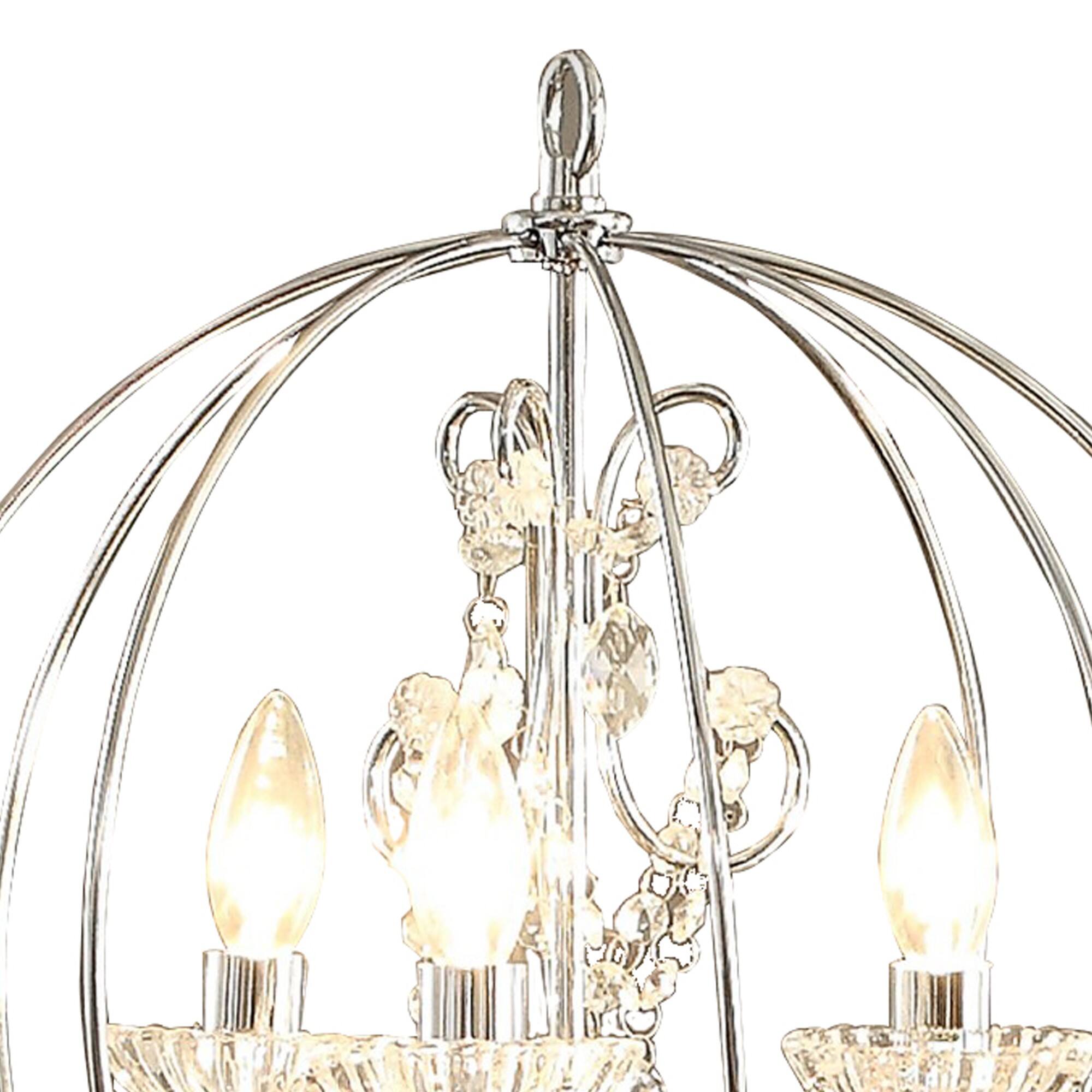 Angle. Manhattan Lane - Shine 31 Inch Table Lamp, Chandelier Style, Crystal and Metal, Chrome - Chrome.
