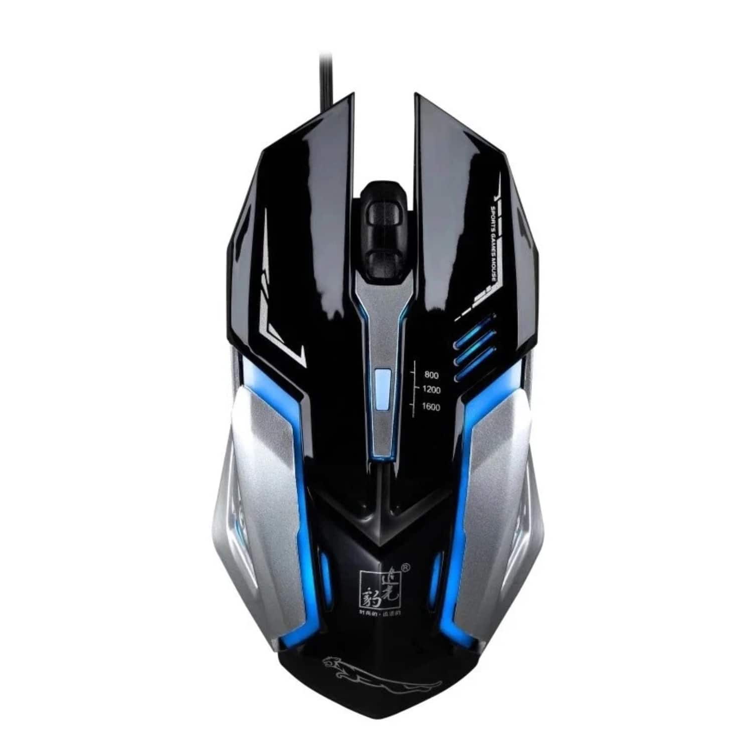 Stock Preferred - USB Wired Gaming Mouse with LED Breathing Lights - Wired - Jet Black